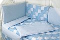На фото Комплект постельного белья Руно Клетка 60х120 см 7шт Детский Голубой (977Клітинка_блакитний)