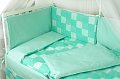 На фото Комплект постельного белья Руно Клетка 60х120 см 7шт Детский Зеленый (977Клітинка_зелений)