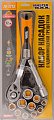 На фото Набор насадок торцевых Mastertool 1/2” с удлиняющейся трещоткой 72 зуба, 12 шт CrV (78-1213)