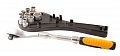 На фото Набор насадок торцевых Mastertool 1/2” с удлиняющейся трещоткой 72 зуба, 12 шт CrV (78-1213)