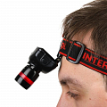 На фото Фонарь Intertool налобный светодиодный сверхмощный, 3 режима работы, 3 Вт, батарейки 3 ААА (LB-0303)