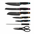 На фото Набор ножей Berlinger Haus Diamond Collection 8 предметов алмазное покрытие (BH-2258)