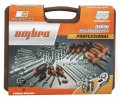 На фото Универсальный набор Ombra головки 4-32мм 1/4" и 1/2"DR ключи 8-22мм 55 шт (OMT55S)