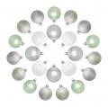 Елочные шарики House of Seasons комплект 23 шт микс оттенки серого (1028480) На фото Елочные шарики House of Seasons комплект 23 шт микс оттенки серого (1028480)
