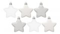 На фото Елочные украшения Звезды House of Seasons комплект 6 шт белый (1025944)