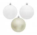 На фото Елочные шарики House of Seasons комплект 3 шт микс белый, серый (1025943)