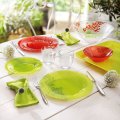 На фото Сервиз столовый Luminarc Piume Green 19 предметов (J7664)