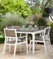 На фото Стул пластиковый Keter Harmony armchair бело-коричневый (7290106926431)