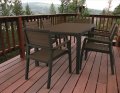 На фото Стул пластиковый Keter Harmony armchair черно-коричневый (7290106925748)