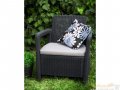 На фото Комплект садовой мебели Allibert Tarifa Balcony серый (3253929118036)