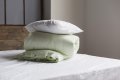 На фото Постельное белье Owl Shadow Lime 200х220 евро (H00-0017)