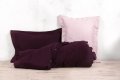 На фото Постельное белье Owl Burgundy 200х220 евро (SK00-0221/0409)