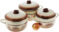 На фото Набор эмалированных кастрюль Metrot Терракот 6 предметов 2178p (134717)