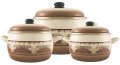На фото Набор эмалированных кастрюль Metrot Терракот 6 предметов 2178p (134717)