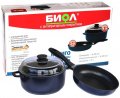 На фото Набор посуды Биол подарочный Индиго 3 предмета (И26ПС)
