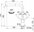 Кухонный смеситель Franke Active Plus Doc с выносным шлангом фрагранит оникс (115.0373.901) На фото Кухонный смеситель Franke Active Plus Doc с выносным шлангом фрагранит оникс (115.0373.901)
