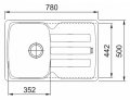 На фото Кухонная мойка Franke Antea AZG 611-78 Графит (114.0499.168)