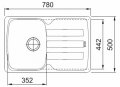 На фото Кухонная мойка Franke Antea AZG 611-78 Шоколад (114.0499.167)