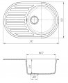 На фото Кухонная мойка Galati Elegancia Avena (501) (8686)