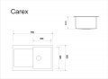 На фото Кухонная мойка Idis Carex Pebble 070