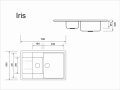 На фото Мойка для кухни Idis Iris Dune 060