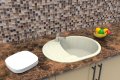 На фото Кухонная мойка Idis Cappa Pebble 070