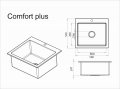На фото Кухонная мойка Idis Comfort plus Obsidian 508