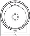 На фото Кухонная мойка Zerix Z490-06-180D Decor декорированная (ZX1583)