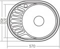 На фото Кухонная мойка Zerix Z5745-06-160D Decor декорированная (ZX1589)