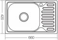 На фото Кухонная мойка Zerix Z6642-08-180D Decor декорированная (ZX1601)