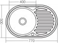 На фото Кухонная мойка Zerix Z7750-08-180D Decor декорированная (ZX1597)
