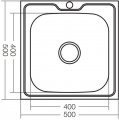 На фото Кухонная мойка Zerix Z5050-04-160E Satin матовая (ZX1608)