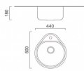 На фото Кухонная мойка Haiba 50x44 Decor декорированная (HB0538)