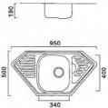 На фото Кухонная мойка Haiba 95x50 Satin матовая (HB0656)
