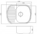На фото Кухонная мойка Haiba 63x49 Decor декорированная (HB0653)