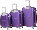 На фото Чемодан Bonro Smile набор 3 штуки фиолетовый (10050309)