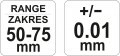 На фото Микрометр Yato 50-75 мм (YT-72302)