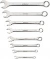 На фото Набор ключей рожково-накидных Sigma 8 шт 6, 8, 10, 12, 13, 14, 17, 19 мм CrV polished (6010421)