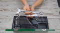 На фото Набор ключей комбинированных Toptul 16 шт 6-24 мм metal box (GAAD1603)