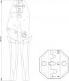 На фото Обжимные клещи для наконечников Yato 0.5-6 мм 230 мм (YT-2300)