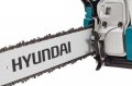 На фото Цепная пила бензиновая Hyundai X 380