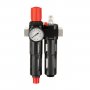 Блок подготовки воздуха Intertool 1/4", 5мкм, 850 л/мин, металл, профессиональный (PT-1435) На фото Блок подготовки воздуха Intertool 1/4", 5мкм, 850 л/мин, металл, профессиональный (PT-1435)