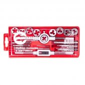 На фото Набор плашек M3-M12 и метчиков M3-M12 Intertool 20шт (SD-8020)