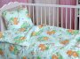 На фото Постельное белье Leleka-Textile Ранфорс 110х140 Зеленое Детское