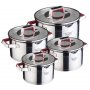 На фото Набор кастрюль Krauff ROSE 8 предметов (88-222-015)