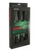 На фото Набор отверток Toptul 6 шт PH1x80, PH2x100, PH3x150, SL4x100, SL6,5x150, SL10x200 (GAAE0611)
