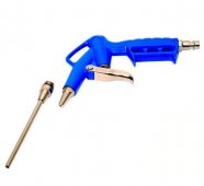 На фото Пневмопистолет продувочный Mastertool 2 мм 2-6 бар 1/4" с носиком 120 мм (81-8741)