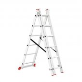 На фото Лестница алюминиевая Intertool 3-х секционная 3*6ступ. 3.41м (LT-0306)