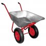 На фото Тачка садово-строительная Intertool 65л, 160кг, 1 колесо 14" 3.50-8 (WB-0625)