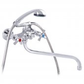 Смеситель для ванны ZERIX DFR-A 722 с полнооборотной кран буксой (ZX2959) На фото Смеситель для ванны ZERIX DFR-A 722 с полнооборотной кран буксой (ZX2959)